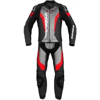 Spidi Laser Touring Lederkombi - Schwarz/Hellgrau/Rot / 48