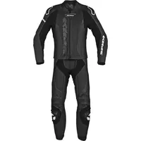 Spidi Laser Touring Lederkombi - Weiß/Schwarz / Kurz 52