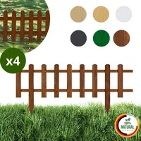 Pemicont Floranica 4 Stk. Beeteinfassung Steckzaun Zierzaun 30 cm