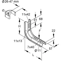 Niedax Rohrkonsole TKR 100