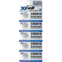 XCell CR2016, 90 mAh, Lithium, 3V XCR2016 5er