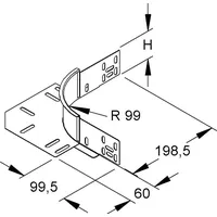 Niedax Eckanbaustück REK 60 E3