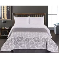 DecoKing 77207 Tagesdecke 220 x 240 cm stahl silber