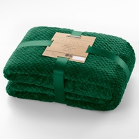 DecoKing Kuscheldecke 150x200 cm flaschengrün Decke Microfaser Wohndecke Tagesdecke