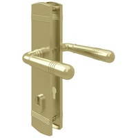 MS Beschläge - Schutzbeschlag Messing Optik Drücker/Drücker DIN 10/92