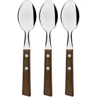 Tramontina Tradicional Set, mit Naturholz-Griffen, Rostfreier Edelstahl, Tafellöffel, 3er