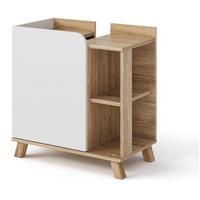 Vicco Waschbeckenunterschrank Karen Sonoma/Weiß 60 x 65 cm mit