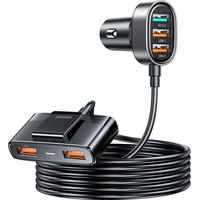 Joyroom Auto-Schnellladegerät mit Verlängerungskabel 45W 5xUSB-A schwarz (JR-CL03 Pro)