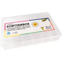 Folia Sortierbox mit 17 Fächern transparent. 26.5x4x18 cm
