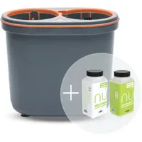 Spülboy NU® grau/orange Gläserspülgerät SET Spültabletten & Bürstenrein