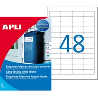APLI Etiketten, 45.7x21.2mm, wetterfest, weiß,