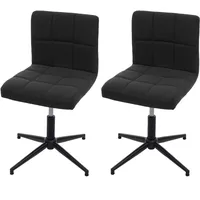 Mendler 2er-Set Esszimmerstuhl Kavala II, Küchenstuhl, höhenverstellbar Drehmechanismus Stoff/Textil