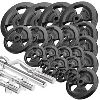 Marbo Sport Hantelstangen Tri-Grip Hantelscheiben Set 172 kg -