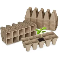 Relaxdays Anzuchttöpfe 24er Set HBT 5,5 x 22 x