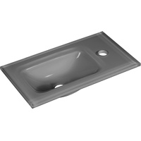Fackelmann Glas-Waschbecken für Gäste-WC 45 cm Grau