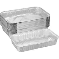 Relaxdays Grillschale 31 x 21 cm Aluminium silber