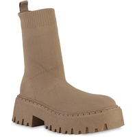 VAN HILL Plateau Boots in Khaki