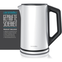Arendo Frühstücksset, Wasserkocher ELEGANT 1,5 Liter & Langschlitztoaster für