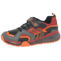 GEOX J BAYONYC Boy Sneaker, Black/RED, 24 EU