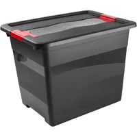 KEEEPER Aufbewahrungsbox Eckhart, 24 Liter, graphite/rot"