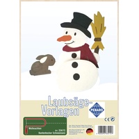 Pebaro 334/1S - Laubsägevorlage Kantenhocker Schneemann, 1 Platte, Größe