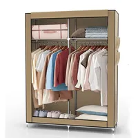 Intirilife Faltschrank 108x170x45 cm in CRÈME BEIGE - mit