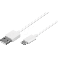 Goobay USB-C Lade- und Synchronisationskabel 0,1 m, weiß