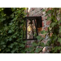 Lutec LED Solar Wandleuchte Fia aus Aluminium und Glas,