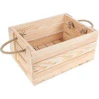 Creative Deco Holzkiste Natur Weinkiste Holz Naturholzkiste | 33,5