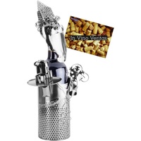 Brubaker Weinflaschenhalter Weihnachtsmann - Weihnachtsdeko Metall - Flaschenständer -