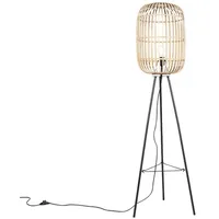 QAZQA Ländliche Stehlampe Rattan - Manila