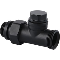 Sanicomfort HK Rücklaufverschraubung Design DG Schwarz