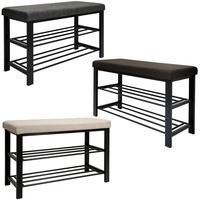 Dune Design Schuhregal mit Sitzbank aus Metall 81x32x46 cm