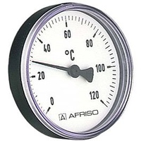 Afriso Bimetall-Thermometer 63702 0/120 GradC, Gehäuse 63mm, 40 mm,