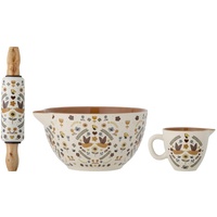 Bloomingville Bryn Backset, Steingut, Brown, Ø21xH12/L22,5xØ4,5/H7,5xØ9 cm, Set of