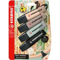 Stabilo - Textmarker - BOSS ORIGINAL NatureCOLORS 4er Pack