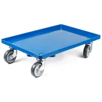 Proregal Transportroller für Euroboxen 60x40cm mit Gummiräder blau |