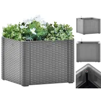 VidaXL Garten-Hochbeet mit Selbstbewässerungssystem Grau 43x43x33 cm