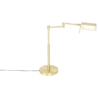 QAZQA Design Tischleuchte Gold inkl. LED mit Touch Dimmer