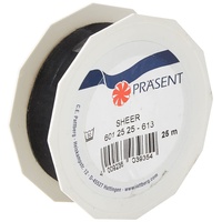 Präsent Organzaband Sheer 25 mm x 25 m schwarz,
