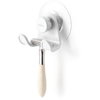 Umbra Flex Doppelduschhaken zum Kleben, Rostfreier Doppelhalter für Luffaschwamm,