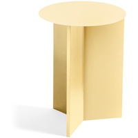 Hay Slit Table Round High Beistelltisch, Stahl, Light Yellow,