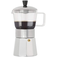 Cucina di Modena Design-Espressokocher, Kanne aus Borosilikat-Glas, 300 ml,