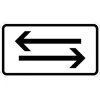 Adco Zusatzschild 1000-30, 330x600mm Links- und Rechtspfeil RAL-Gütezeichen Folie