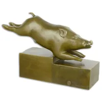 Casa Padrino Luxus Bronze Skulptur Wildschwein Bronze / Gold