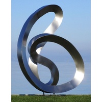 Casa Padrino Luxus Designer XXL Edelstahl Garten Skulptur Silber