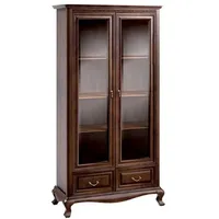 Casa Padrino Luxus Jugendstil Vitrinenschrank Dunkelbraun 116,8 x 46,1