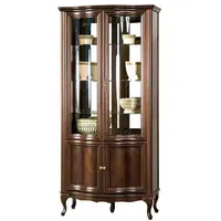 Casa Padrino Luxus Jugendstil Vitrinenschrank Dunkelbraun 96,5 x 52,5