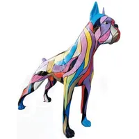 Casa Padrino Designer Dekofigur Boxer Hund Mehrfarbig 190 x