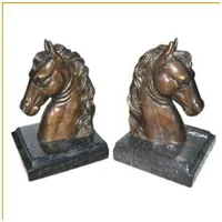 Casa Padrino Luxus Bücherstützen Pferdekopf Horse Head II aus